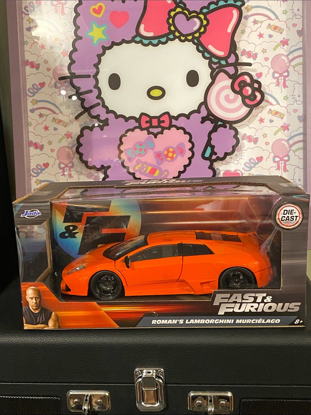 NIB 1:24 Fast & Furious Die-Cast Roman’s Lamborghini Murciélago Car🧡🖤